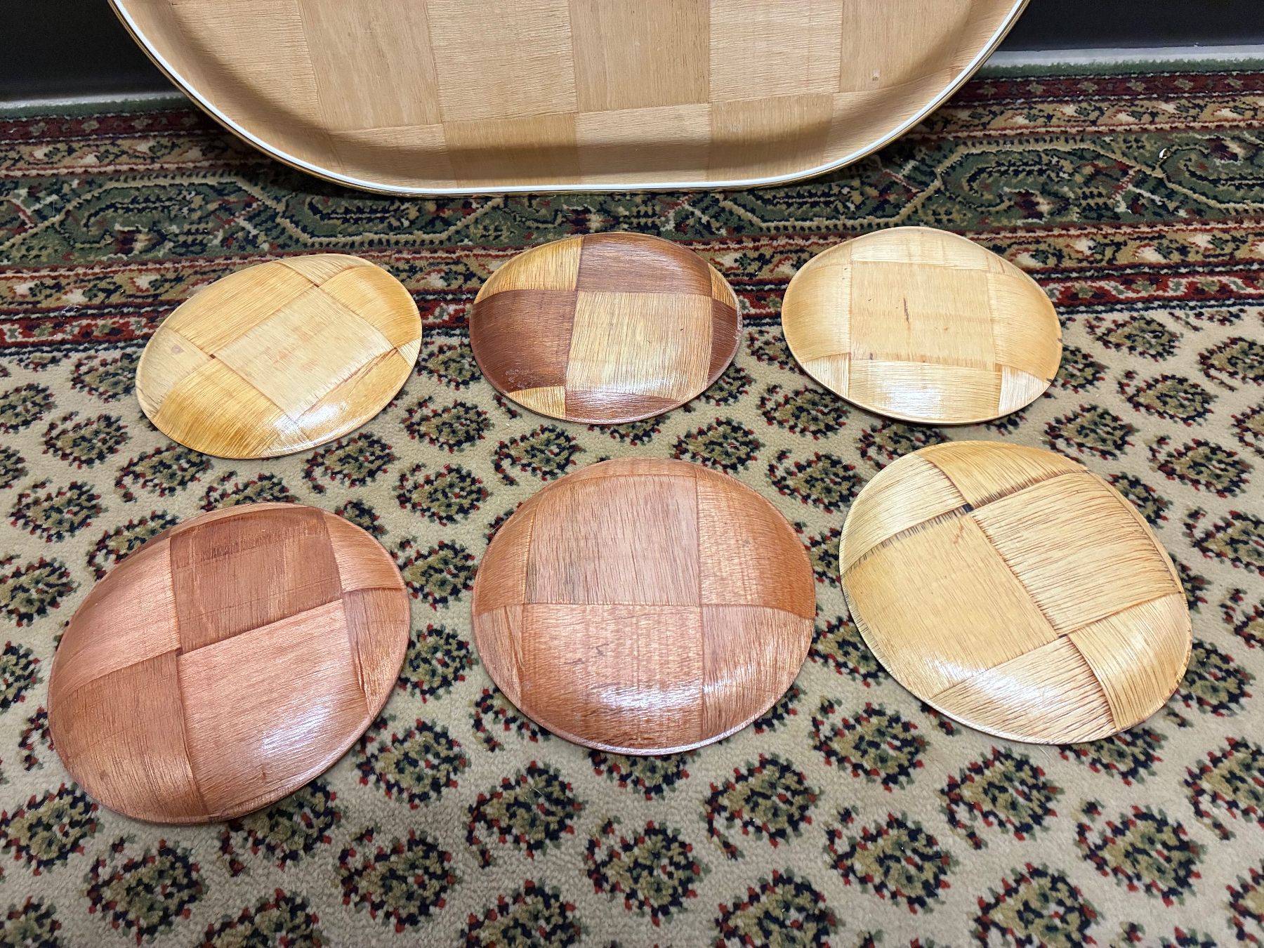 Piatti di portata: Serviertablett mit Untersätzen Vintage – Usato da Horw venduto da adler65 6