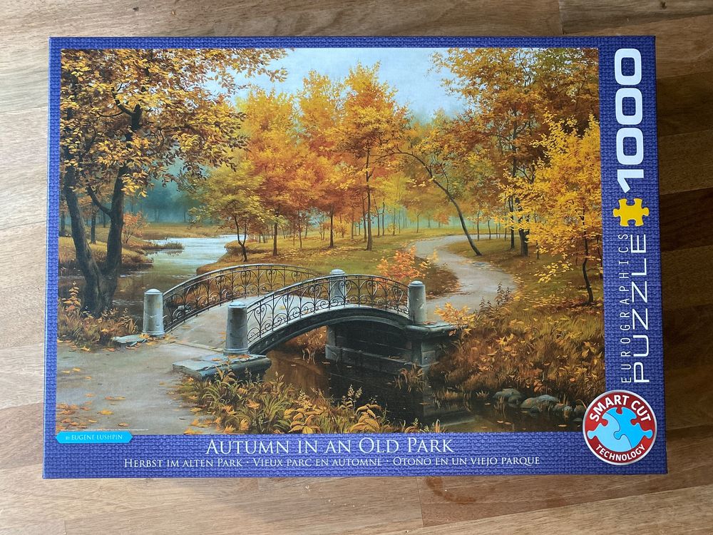 TaileNanhai 1000-Piece Jigsaw Puzzle – Autumn Maple Forest Retro Landscape Art, 27.5x19.7 Inches, With Poster Guide