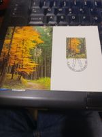 Carte postale + timbre Liechtenstein - Thème automne!