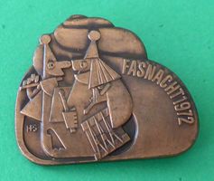 Basler Fasnachtsplakette Kupfer  1972