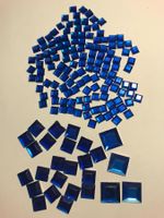 Bastelbedarf 156 Quadrate blau versch. Grössen ..6, 10, 15mm