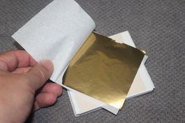 100 x Blattgold Schlagmetall zum vergolden Goldfolie Vergold