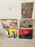 Gemischte Sammlung: 5 Originale Gemälde für Kunstliebhaber