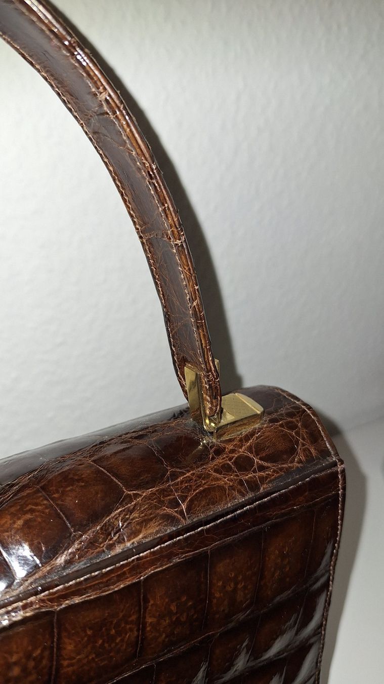 Borse da donna: Damen-Handtasche aus Krokodil-Leder – Nuovo (secondo la descrizione) da Urdorf venduto da Jeani_ 8