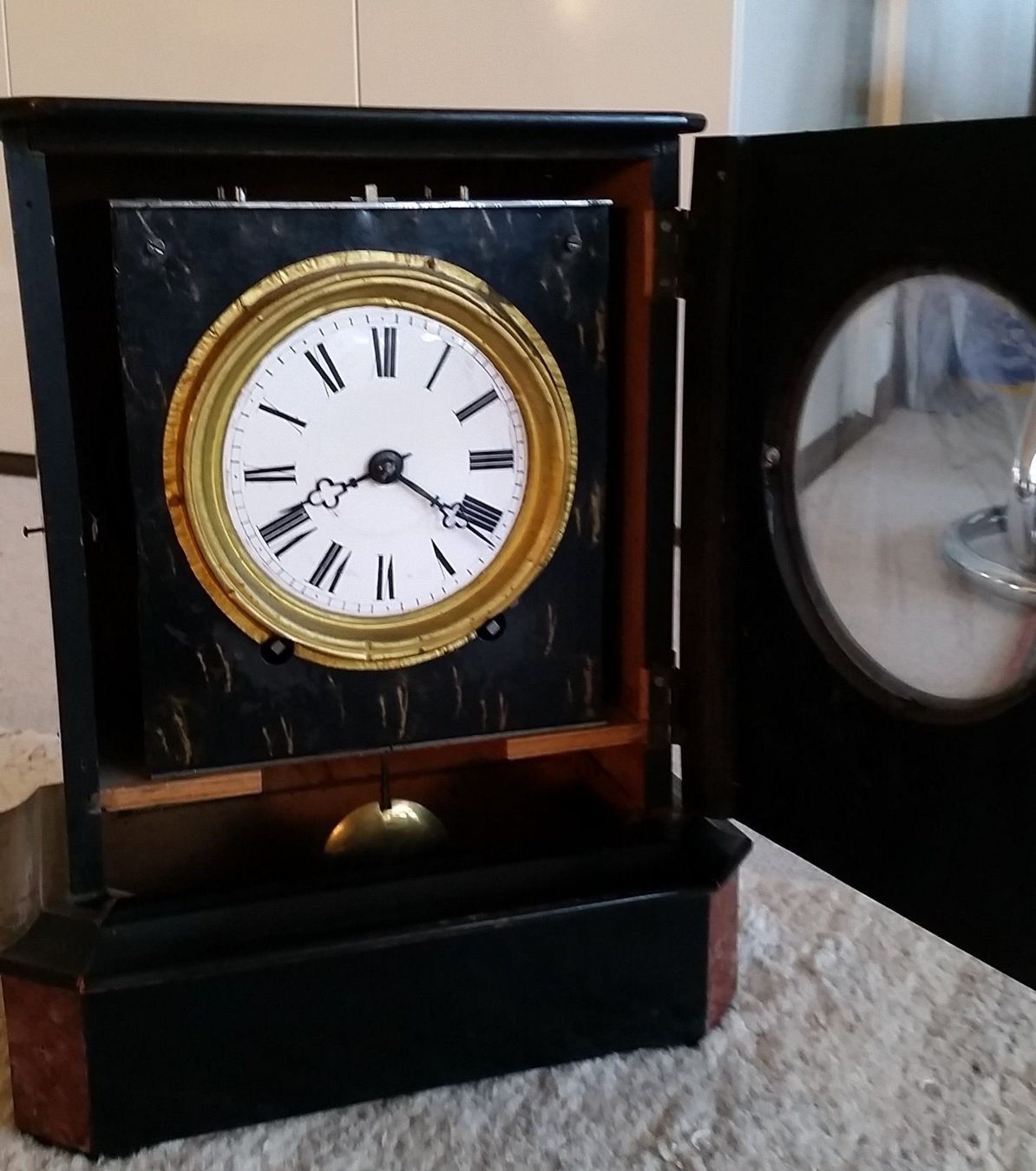 Orologi da terra & Orologi da parete: Pendeluhr / Tischuhr, 27x34cm, antik – Usato da Herrliberg venduto da AlexandraBopp 1