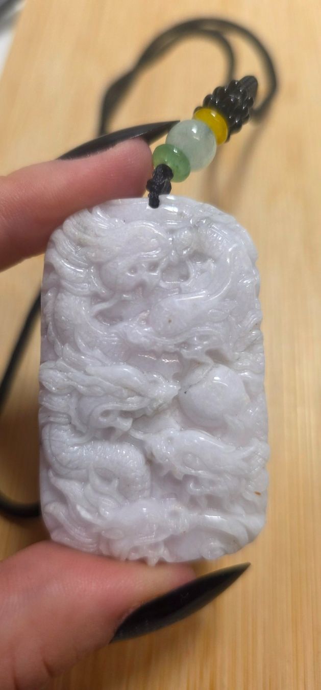 Minerali & Pietre curative: Jade chinesische Drachen Halskette – Nuovo e nell'imballaggio originale da Matzingen venduto da Shay_Crystalz 1