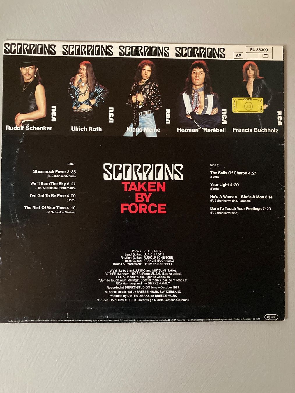 Dischi in vinile: Scorpions - taken by force - LP – Usato da dachsen venduto da oheio 1