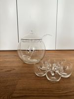 Bowletopf mit 5 Glasbechern, 1 Schöpfkelle gebraucht