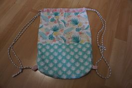 Sommerlicher Turnbeutel, selbstgemacht,