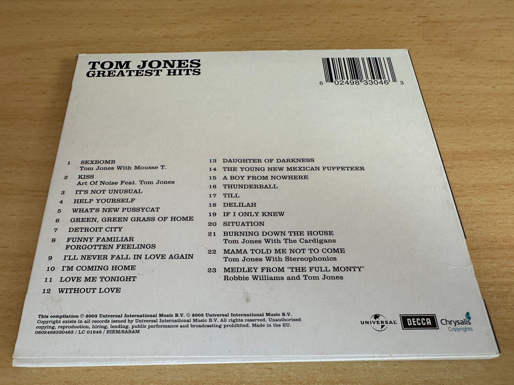 CD: Tom Jones – Greatest Hits – Usato da Rikon im Tösstal venduto da Alpenmutz 1