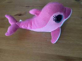 Peluche Dauphin rose bonbon bon état