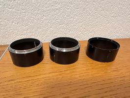 Konvolut 3x Adapter-/Tubusringe mit Bajonettmarkierung