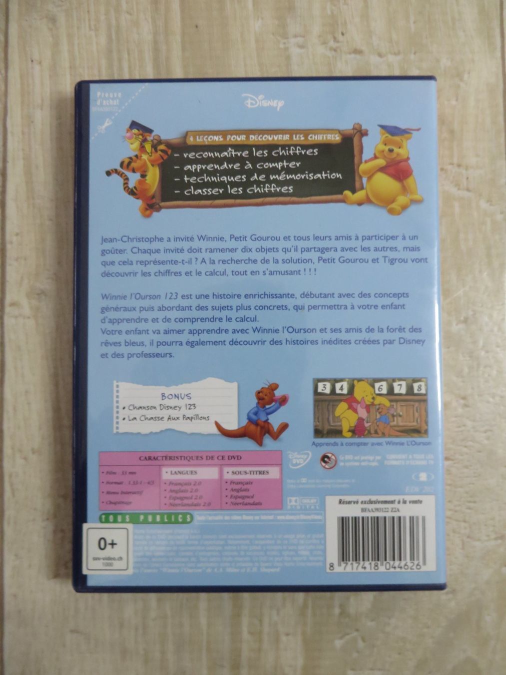 Tous les DVDs: J231 - DVD Disney - Winnie l'ourson "123" – D'occasion à Sottens par locepa 1