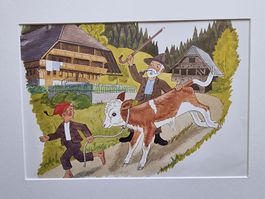 DER BUEB VOM TRUEB BILD HINTER NEUWERTIGEM PASSEPARTOUT
