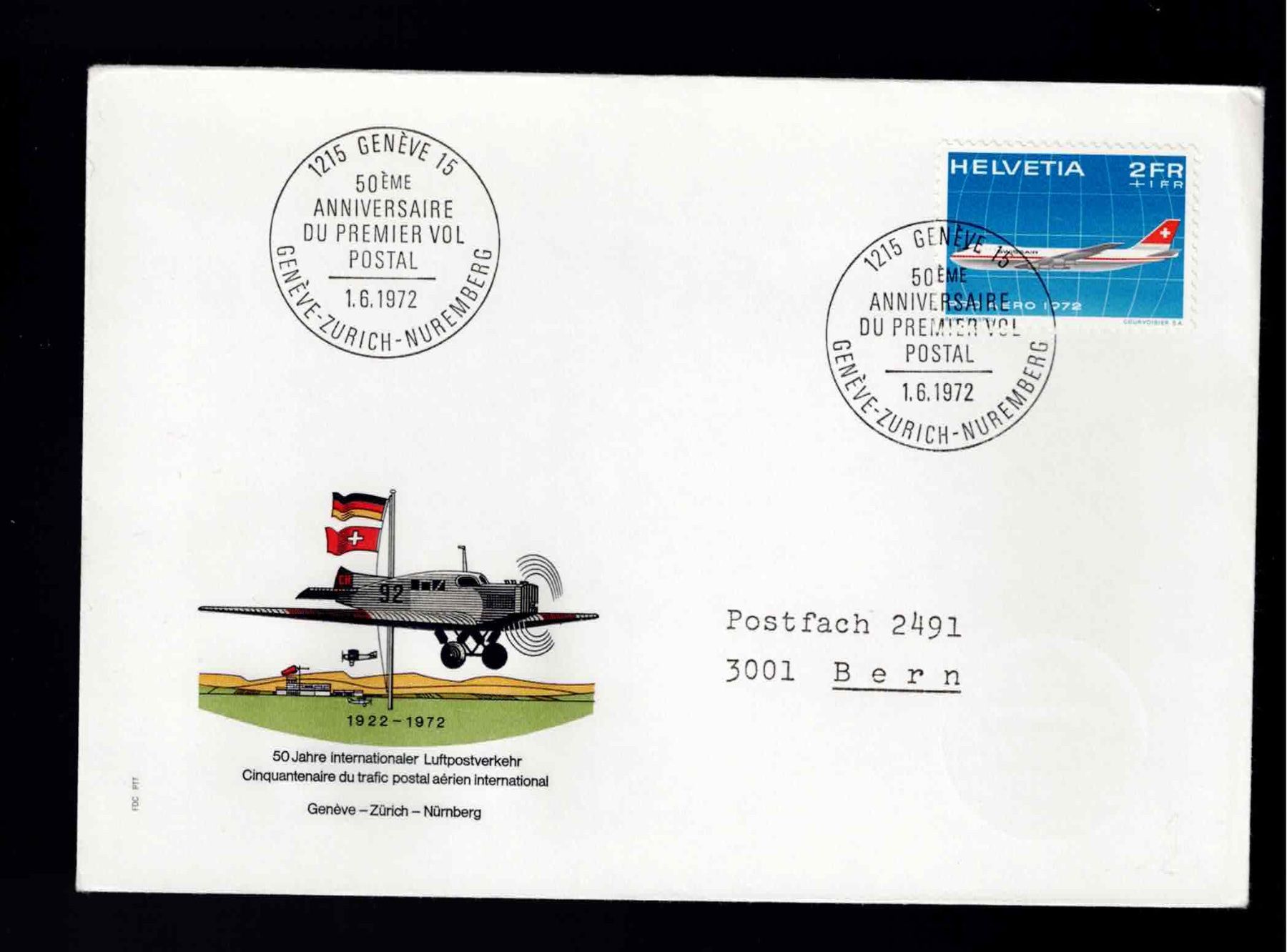 Alle Briefmarken: 1 FDC Flugpost – Neu (gemäss Beschreibung) aus Koblenz von Markenhimmel
