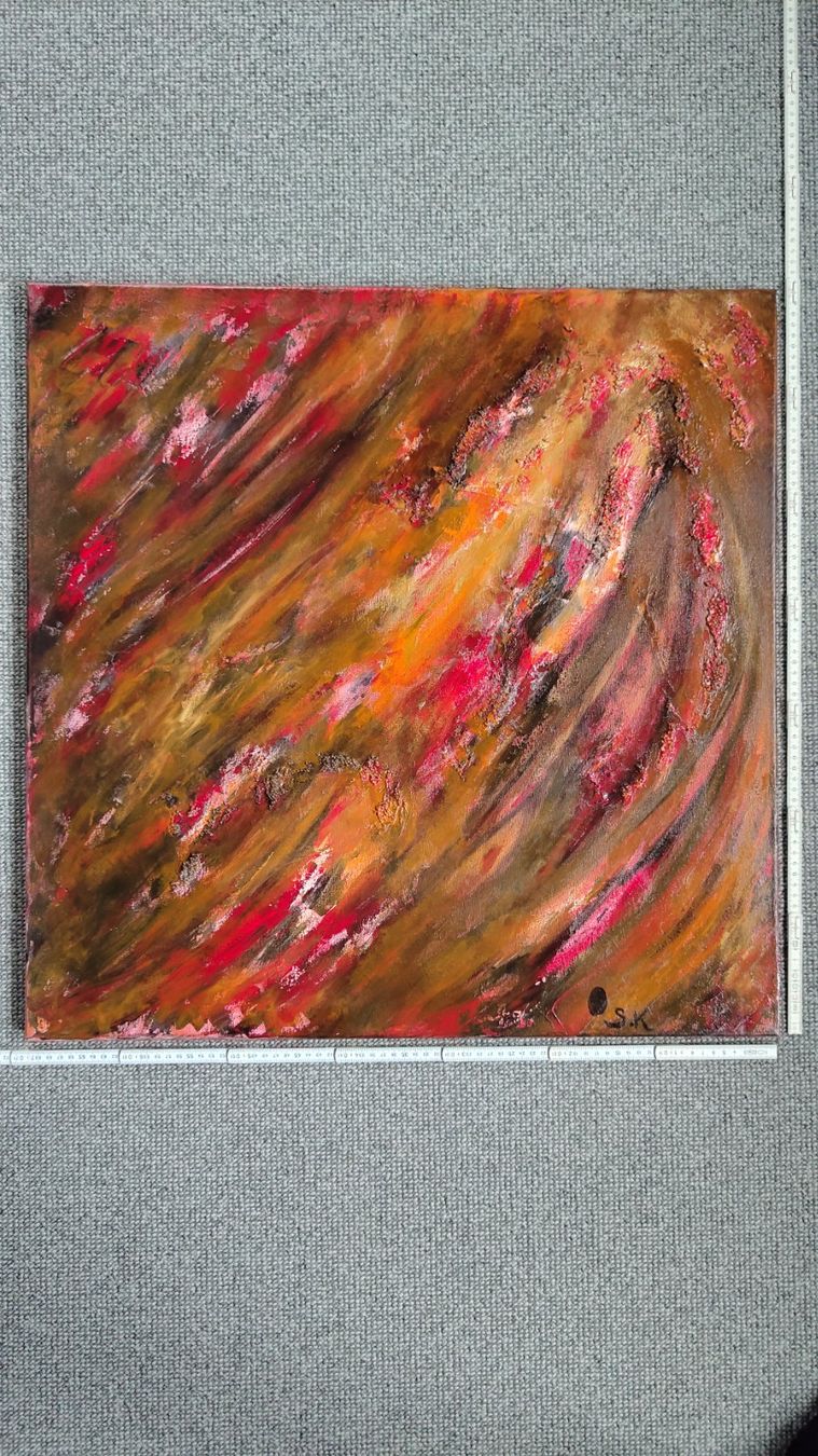 Tableaux: Abstraktes Acrylbild, handgemalt 70x70cm – D'occasion à Ballwil par bom_ar