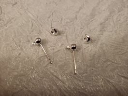 Ohrstecker versilbert mit stopper