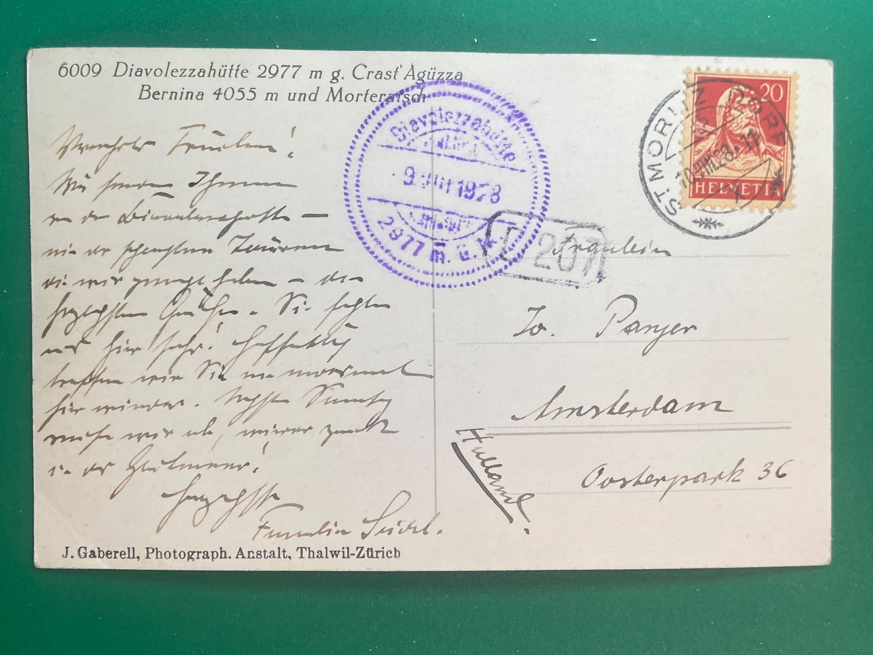 Cartoline postali: Diavolezzahütte  - mit Hüttenstempel – Usato da Steg VS venduto da danwer74 1
