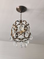 Antike Messing Kristall Lampe Defekt