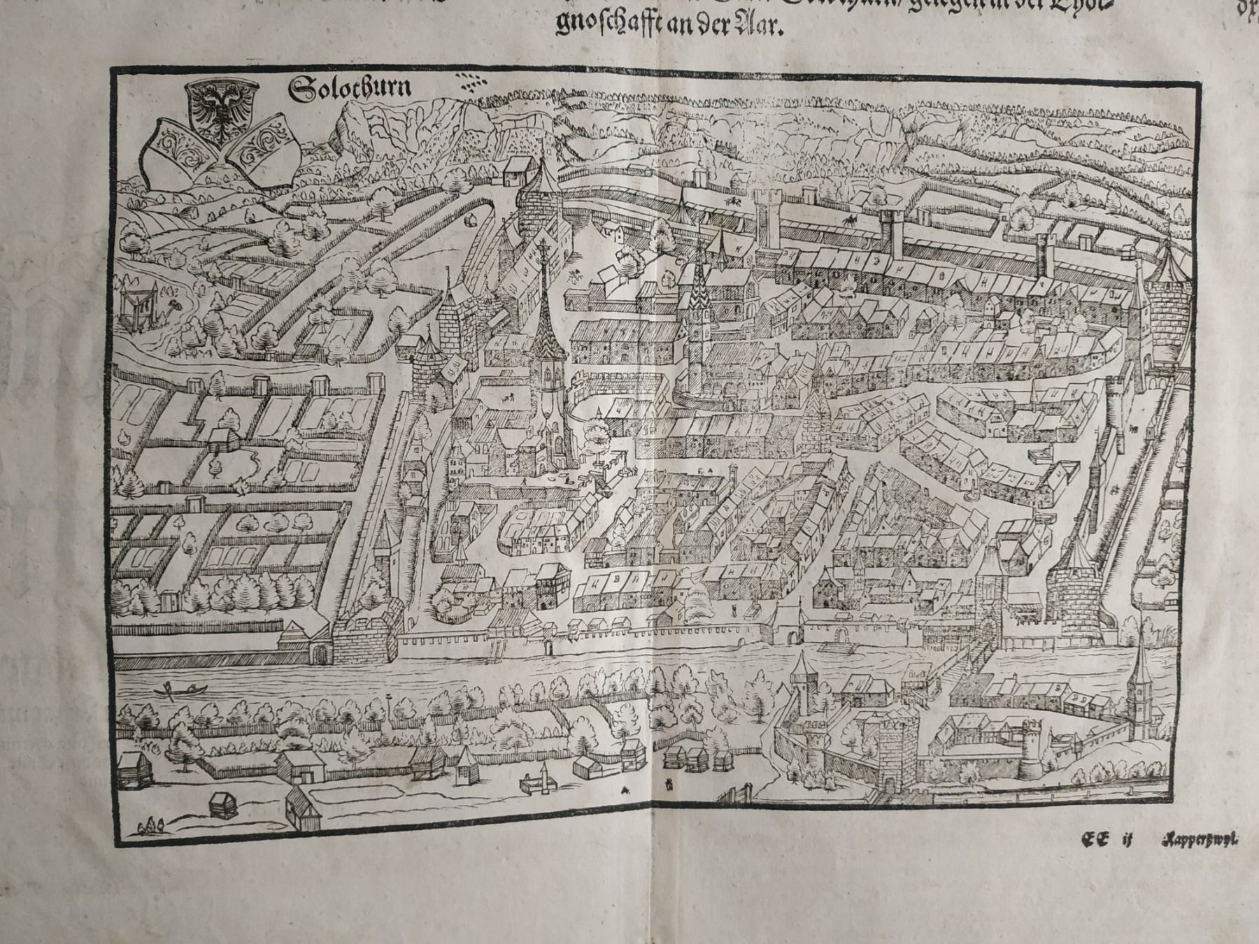 Incisioni: SOLOTHURN - Soletta  - 1550 – Usato da Sorengo venduto da 74in