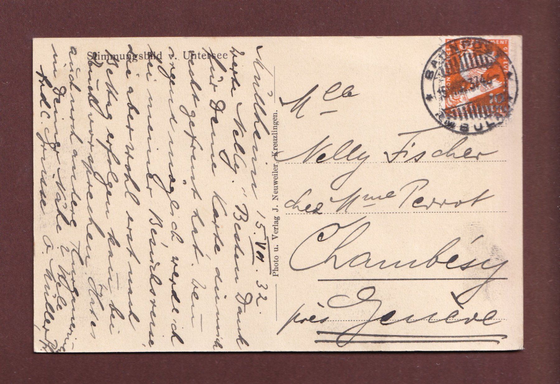 Cartes postales: Abendstimmung bei STECKBORN - 1932 – D'occasion à Pully par nicecards-shop 1