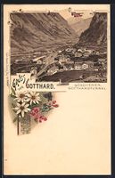 Litho Göschenen, Totalansicht mit Gotth