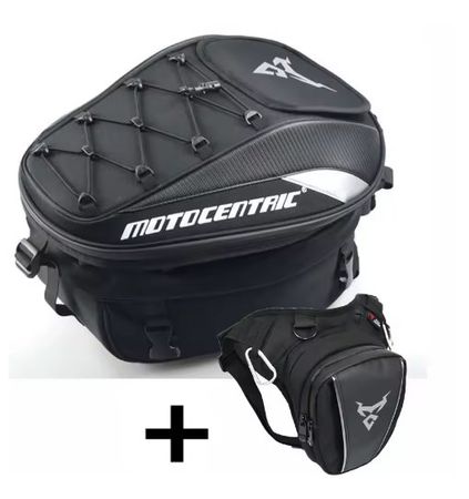 Motorrad Rücksitz Tail Tasche 37L + Extendo Beintasche