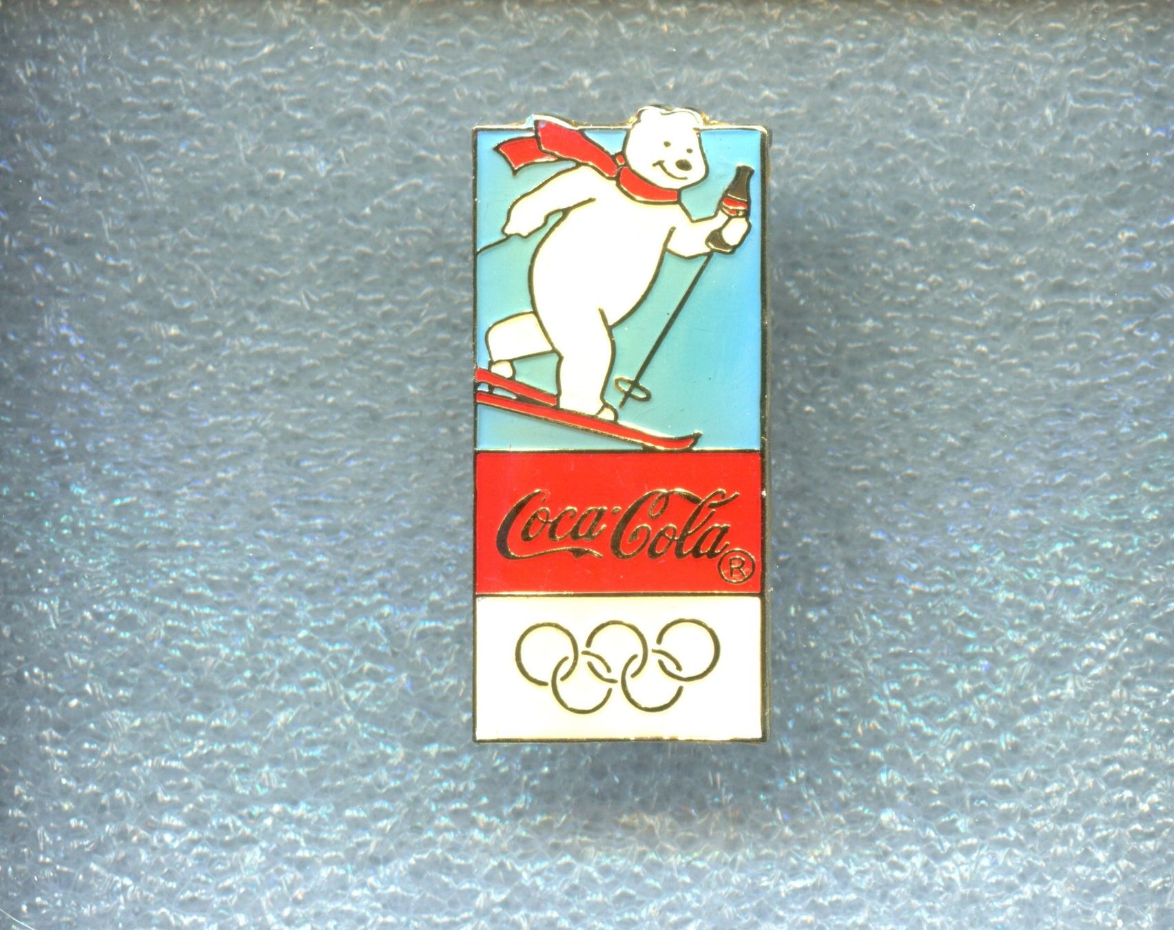 Coca-Cola Placchette & Badge: Coca Cola  Eisbär  Skilanglauf – Usato da Winterthur venduto da Sammleroase