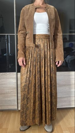 Jupe longue plissée imprimé serpent taille S bon état