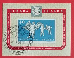 BLO32) W32, Sonderblock LUNABA, ET Sonderstemp K t. 250.-++