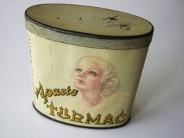antike, seltene Blechdose Turmac Aparto