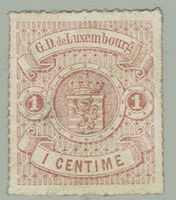 Luxemburg 1872 1 cent ungebraucht o. Gummi, Lückenbüsser