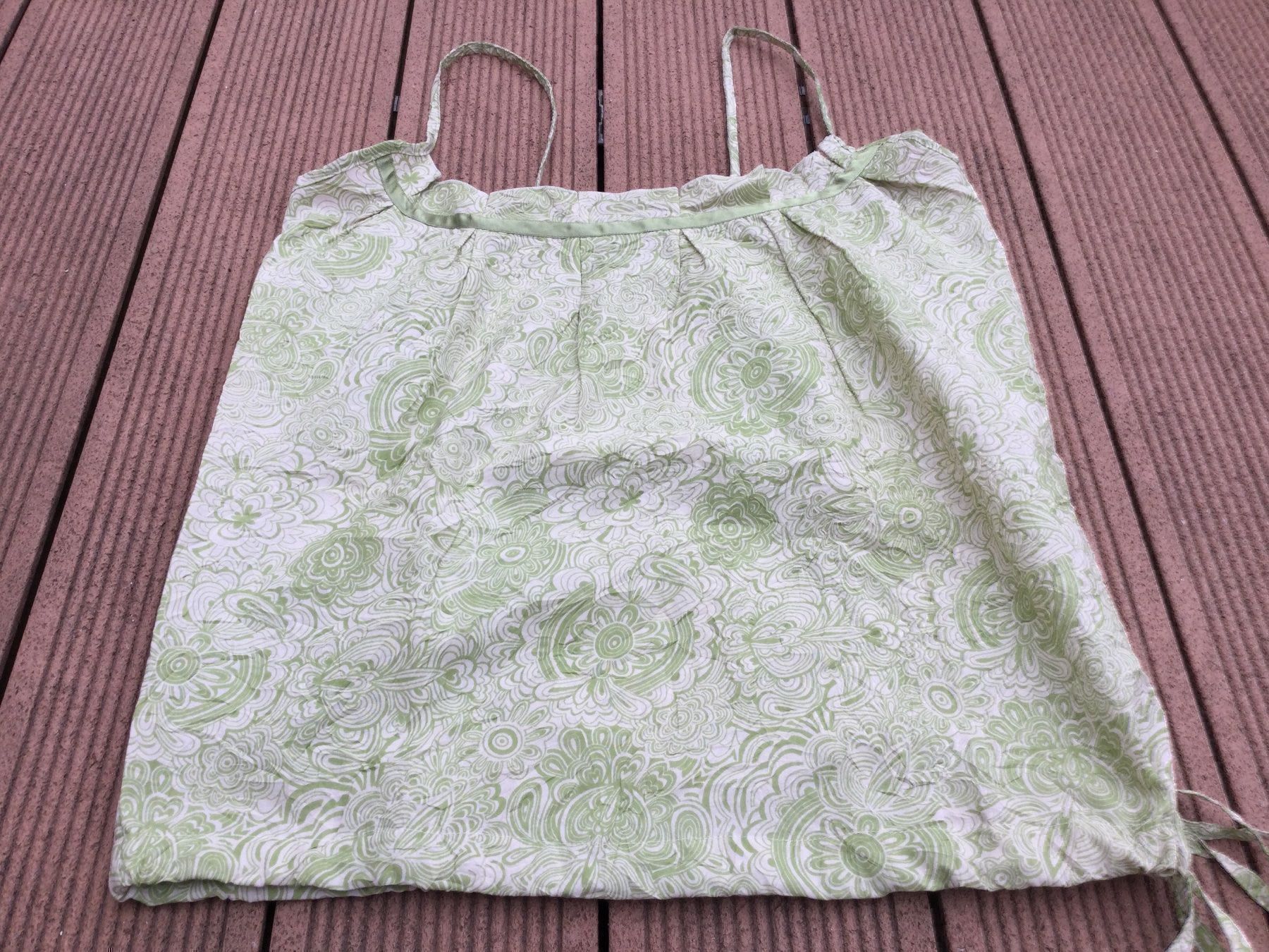 Tops: Top blanc motifs fleurs vertes – Neuf (Voir description) à Agiez par chouchanelle 4