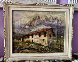 Tableau:chalet de montagne, Vallée de la Valsassina à Taceno