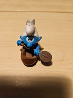 Schlumpf mit Boot und Ruder Spielfigur 6cm neuwertig