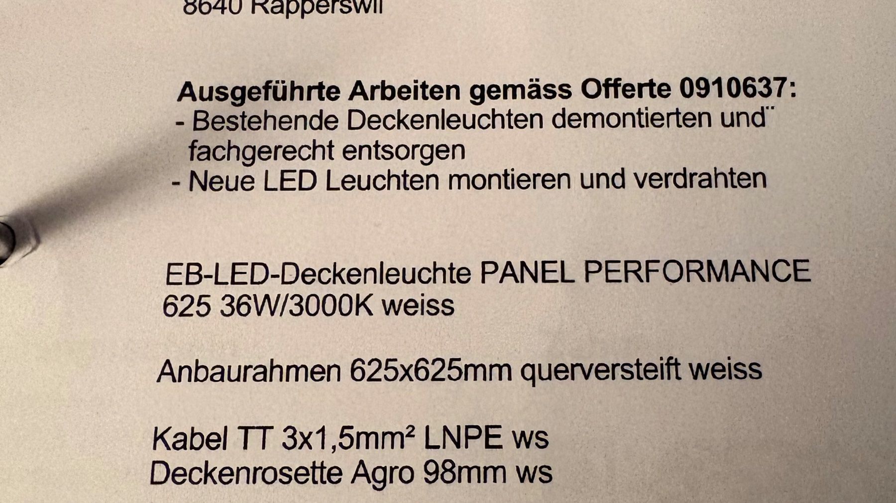 Lampadari & plafoniere: 5 Stk. LED Deckenleuchte PANEL 625 36W/3000K weiss – Usato da Wetzikon ZH venduto da hel_n8pv 1