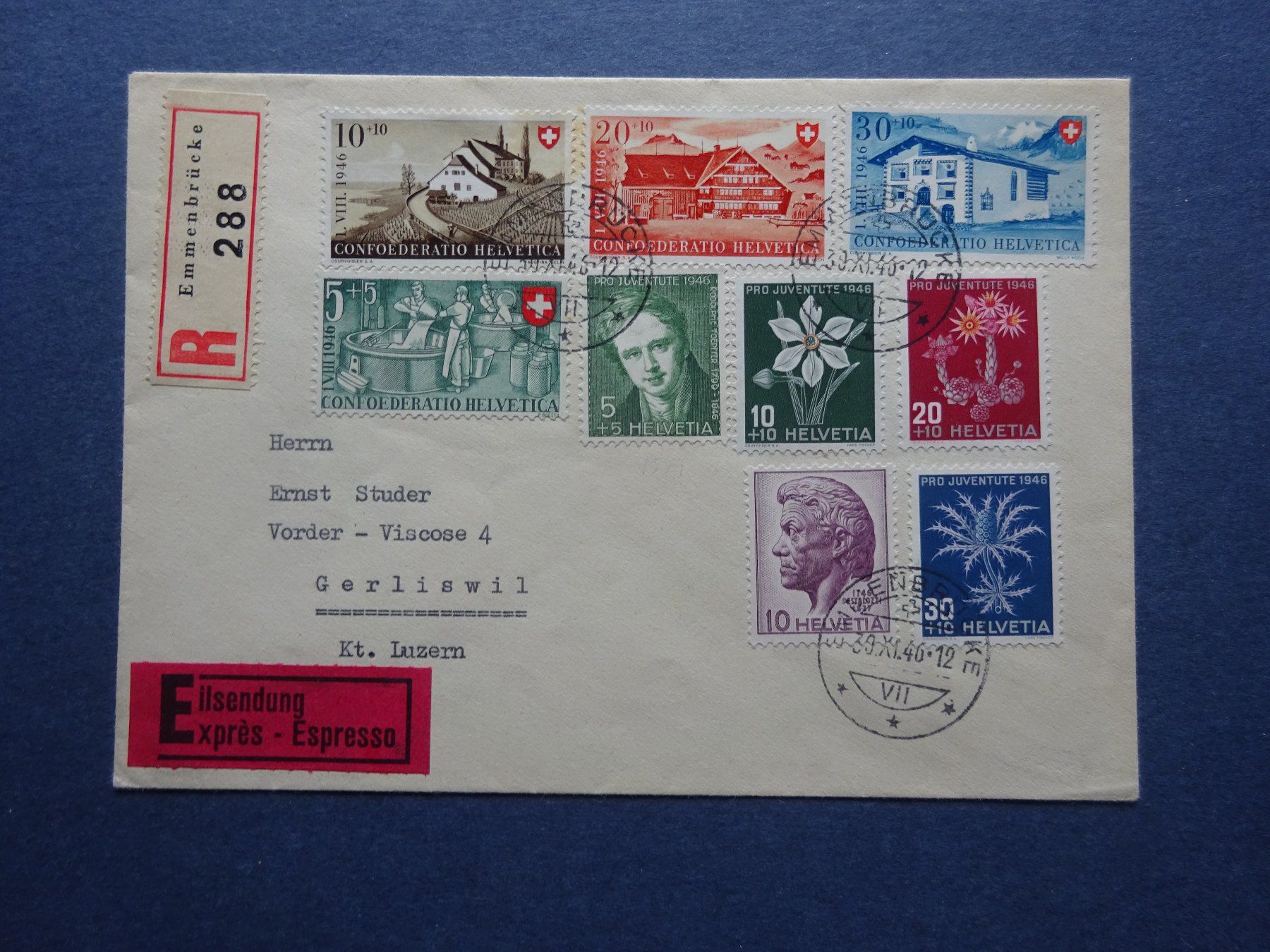 Tutti i francobolli: 1946 Pro Juventute FDC – Usato da Appenzell-Steinegg venduto da adi1975 1