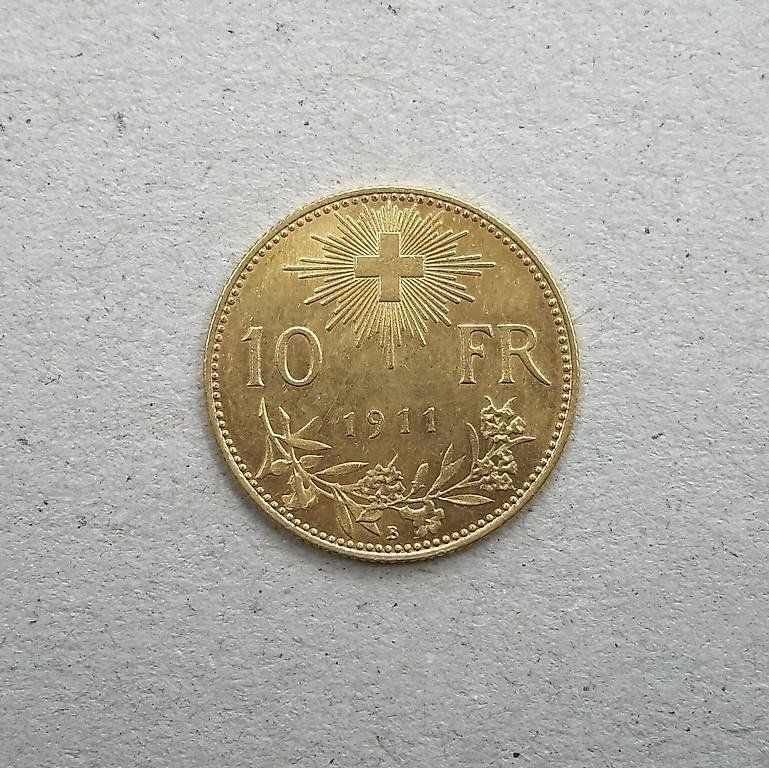 Tutti le monete: 10 Franken Goldvreneli 1911 B --  880Fr. – Usato da Liestal venduto da Disc-Point 1