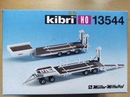 2 Tiefladeanhänger für Grossfahrzeuge, Bausatz von Kibri H0