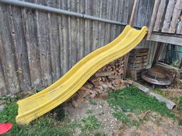 Wellenrutsche Kunststoff gelb für Spielturm gebraucht
