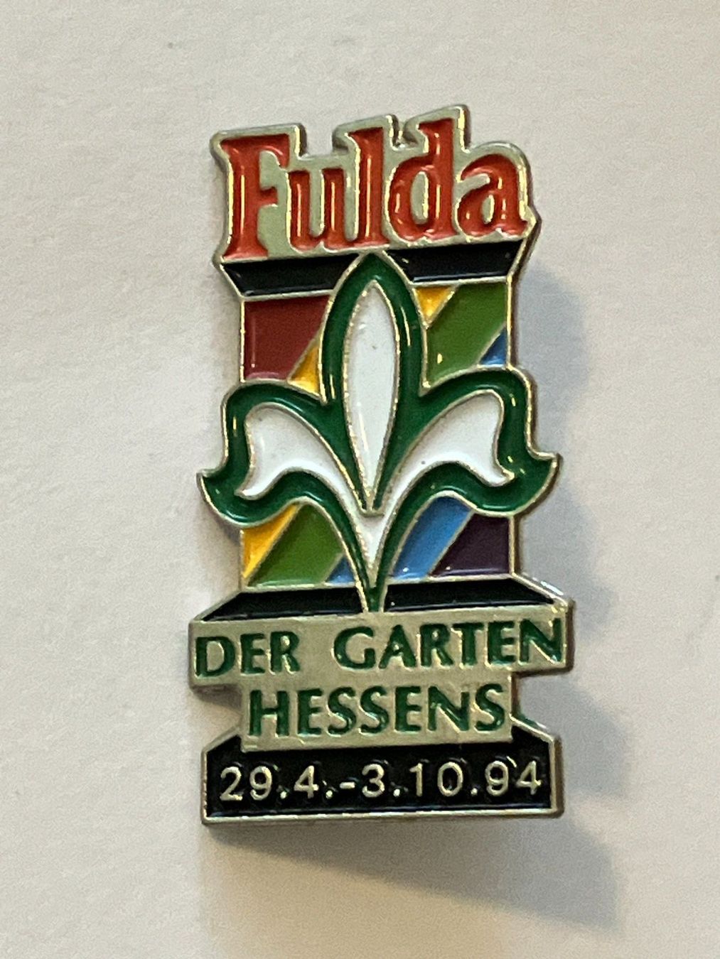 Placchette & Badge: 1 Pin Fulda - der Garten Hessens – Usato da Basel venduto da djwwpp