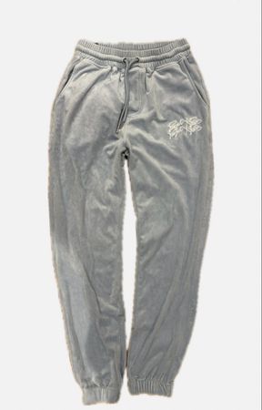 Jogginghose Samt hellblau Grösse M