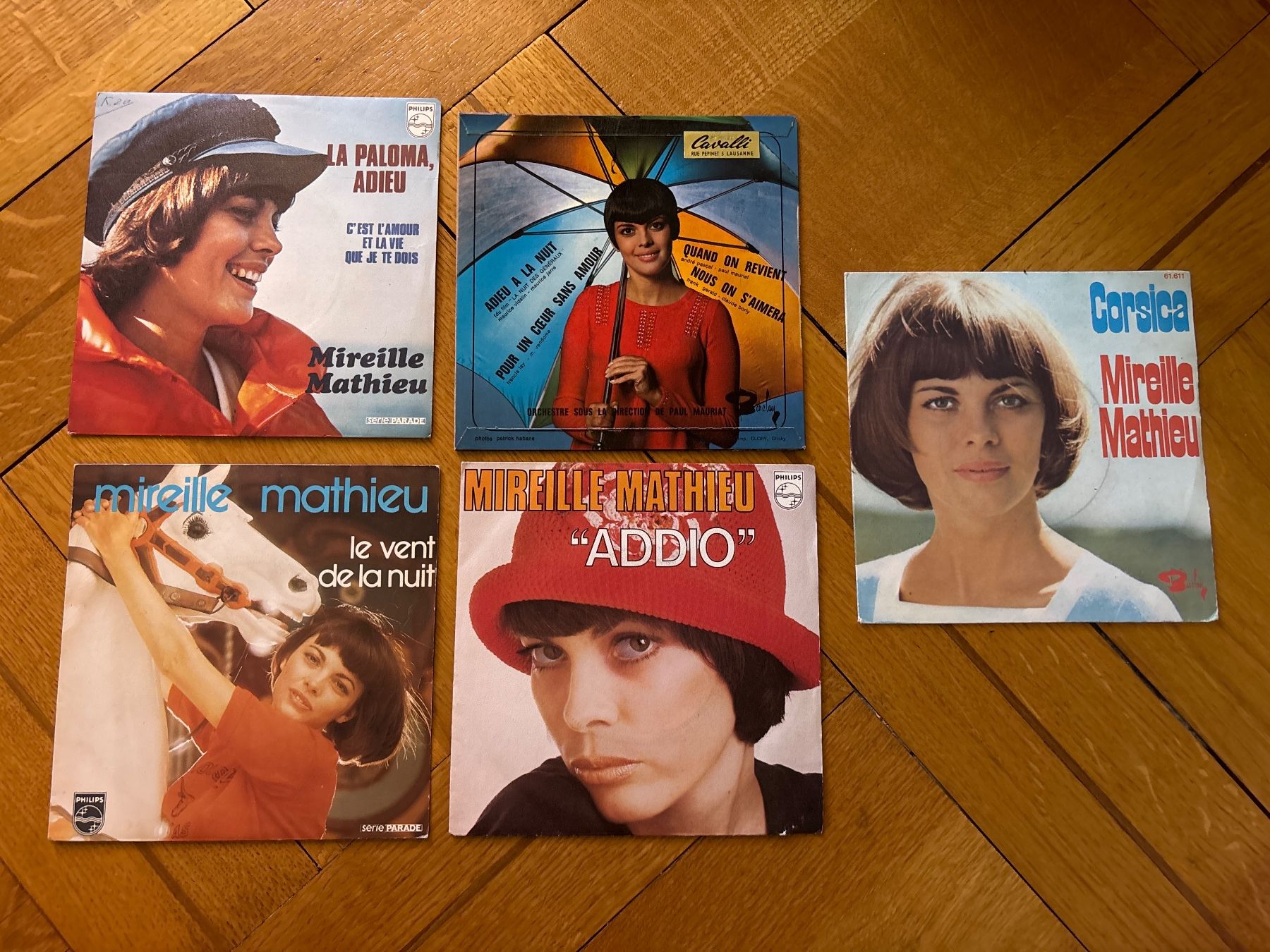 Vinyles: 5 vinyles Mireille Mathieu – D'occasion à Genève par Buens4