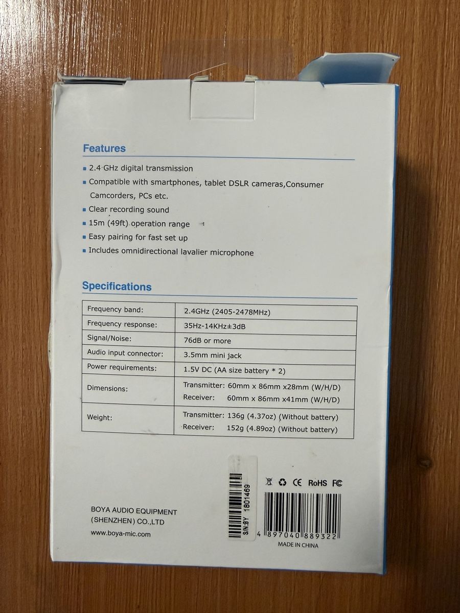 Mikrofone: Système Micro sans fil BOYA BY-WM4 - NEUF - Pour Smartphone  – Neu und originalverpackt aus Ardon von Momovs99 2