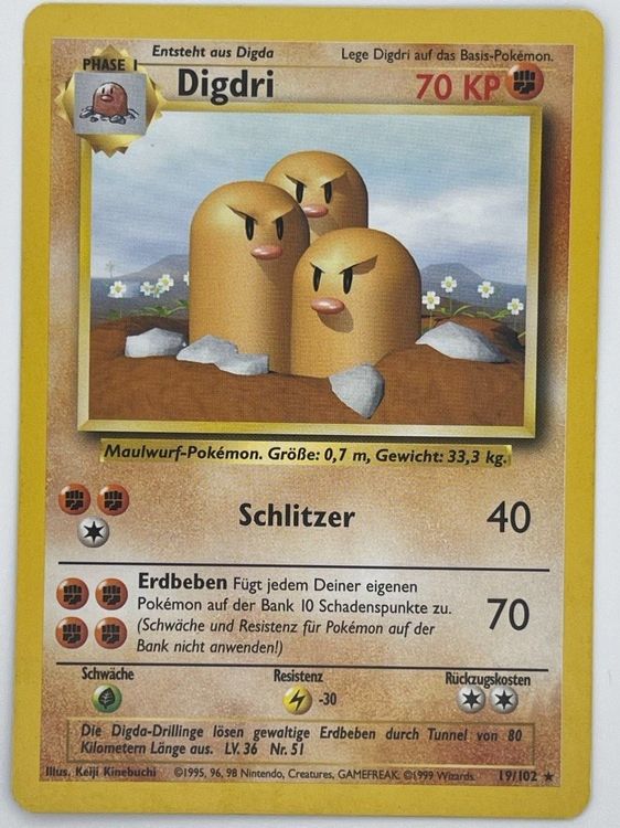 Digdri 19/102 Rare Pokémon Base Set | Kaufen auf Ricardo