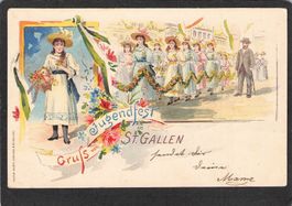 #Gruss vom Jugendfest St. Gallen , gel. 1898