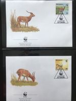 WWF Botswana 1988 Roter Litschi Satz Ersttagsbriefe