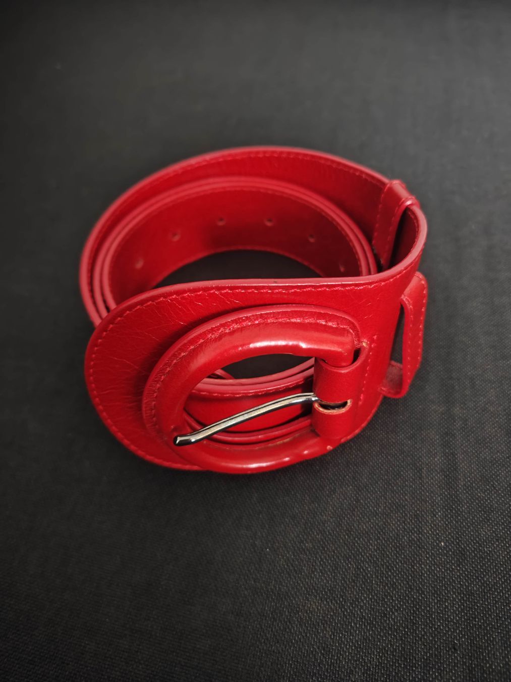 Gürtel: Anne Fontaine-Red Leather Belt – Gebraucht aus Horw von aquarellmmm2024