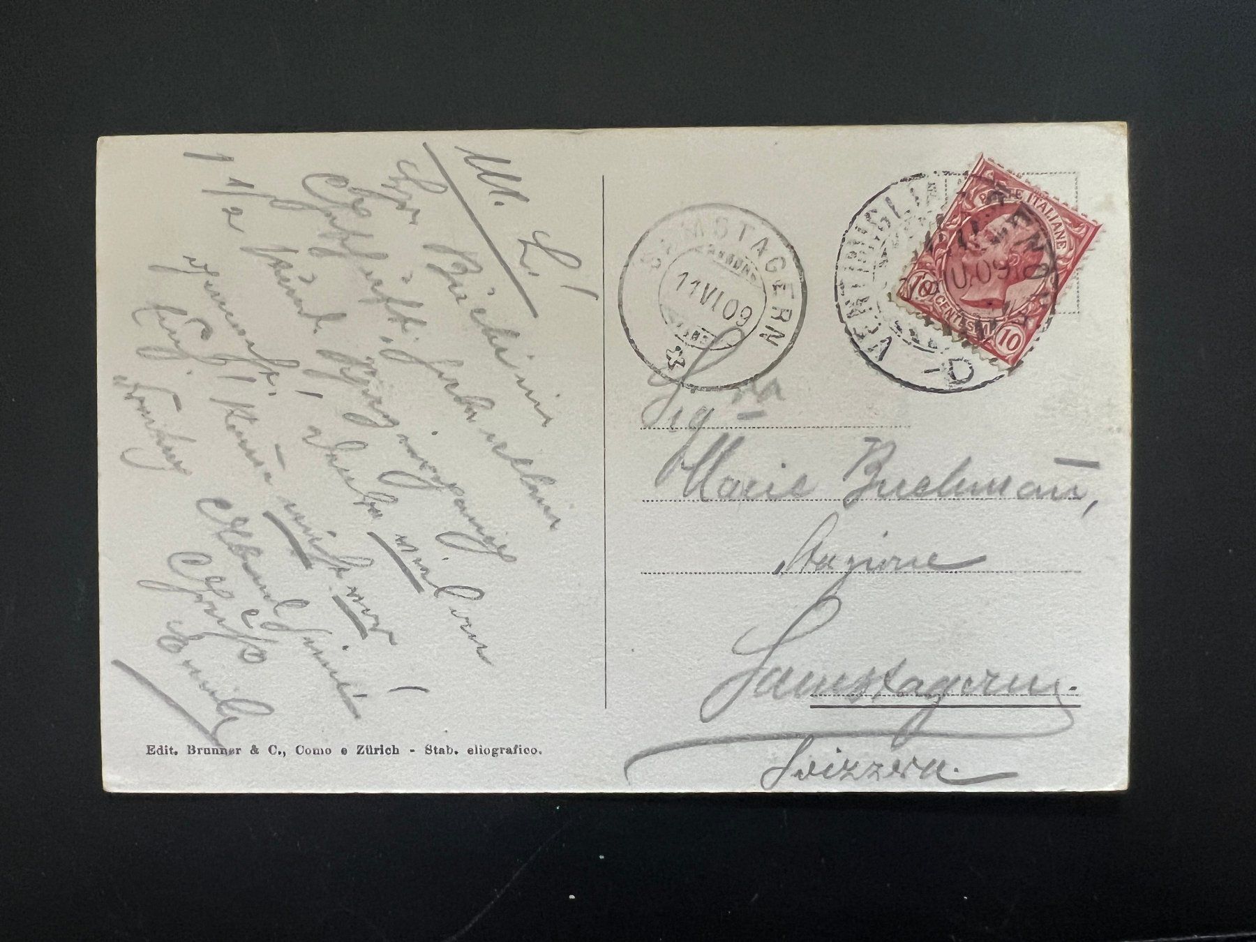 Cartoline postali: AK 1909  Pegli Panorama  (G383) – Usato da Hinwil venduto da Sidi4 1