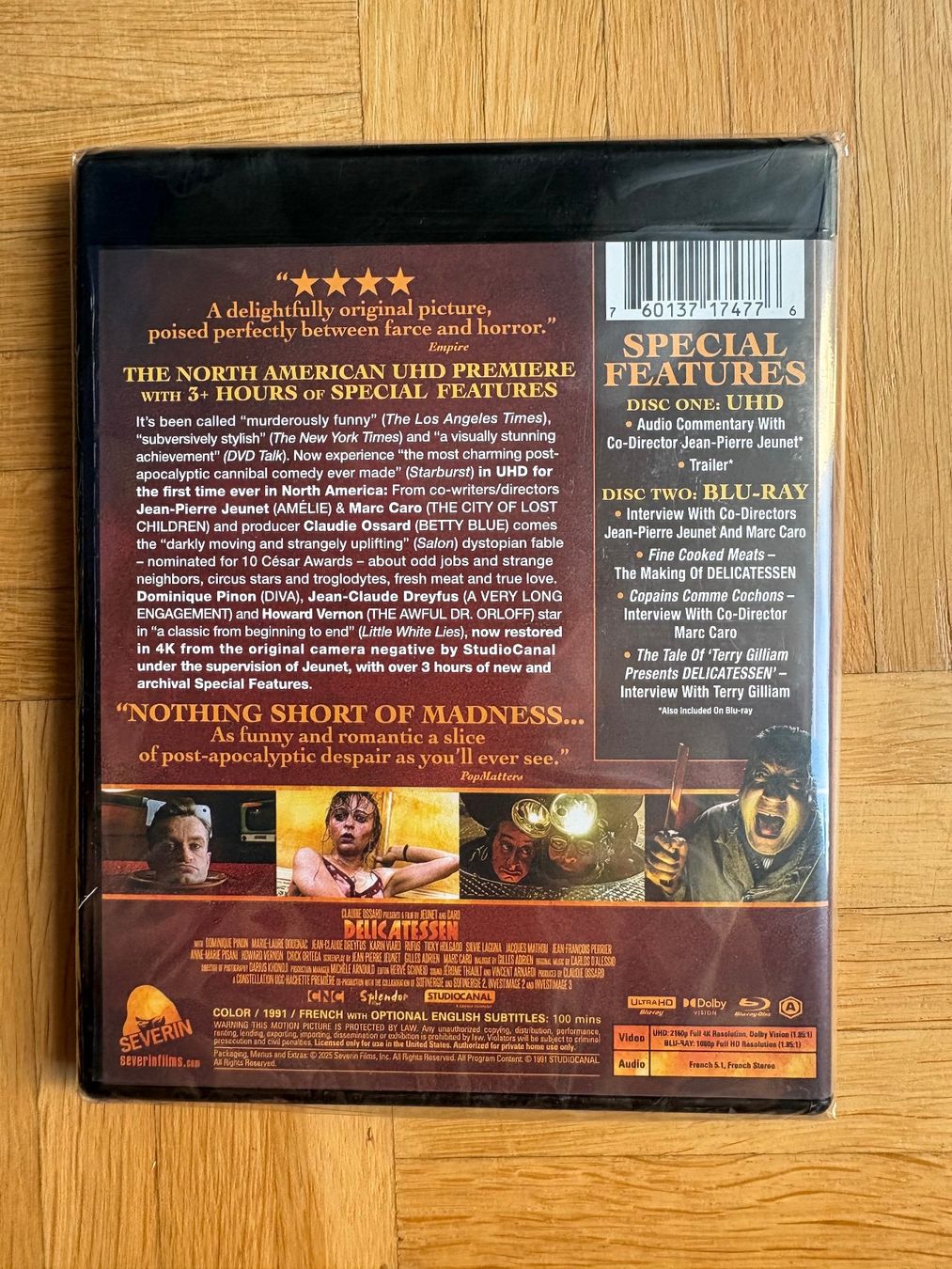 Alle DVDs: Delicatessen - 4K UHD + Blu-ray – Neu und originalverpackt aus Zürich von Malcom 1